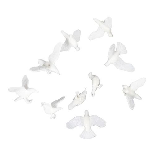 10pcs Mini Pigeon Animal Bird Model Miniature Doll House Fairy Home Decor