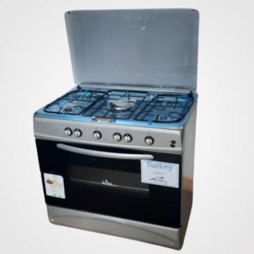 Besto 5 Gas With Grill Timer Oven Bulb 90x60cm Cooker - Silver