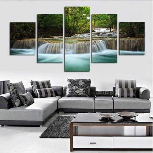 Home Decor Canvas Print Wall Art Modern Waterfall River Forest no frame 30x40x2 30x60x2 30x80 30x40x2 30x60x2 30x80