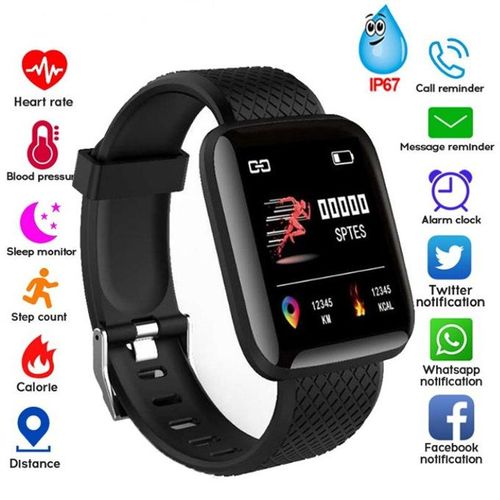 116plus smart watch heart rate blood pressure monitor sports watch