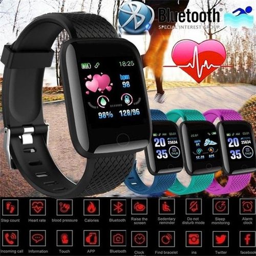 116plus smart watch heart rate blood pressure monitor sports watch