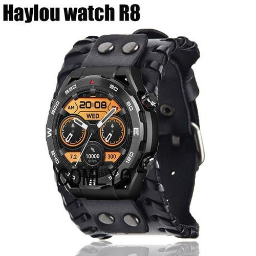 Diy Band For Haylou Watch R8 Smart Watch Strap Leather Soft Cool Men Bracelet