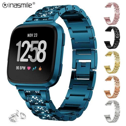 Nice Looking New Diamond Watch Strap For Fitbit Versa 3 4 1 2 Se Band For Fitbit Sense 1 2 Strap Bracelet Watch Band
