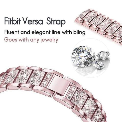 Nice Looking New Diamond Watch Strap For Fitbit Versa 3 4 1 2 Se Band For Fitbit Sense 1 2 Strap Bracelet Watch Band