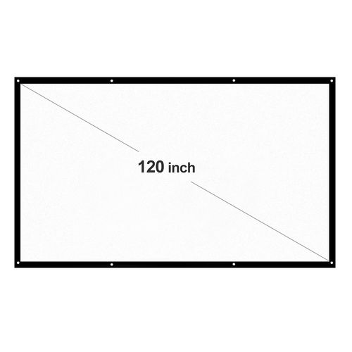 120-inch 16:9 Projector Screen Portable HD Projection Screen Foldable Wall Mounted For Home Theater Office Movies Indoors Outdoors NO5124