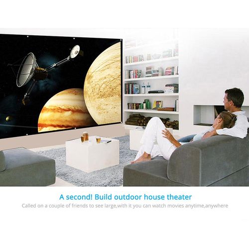 120-inch 16:9 Projector Screen Portable HD Projection Screen Foldable Wall Mounted For Home Theater Office Movies Indoors Outdoors NO5124