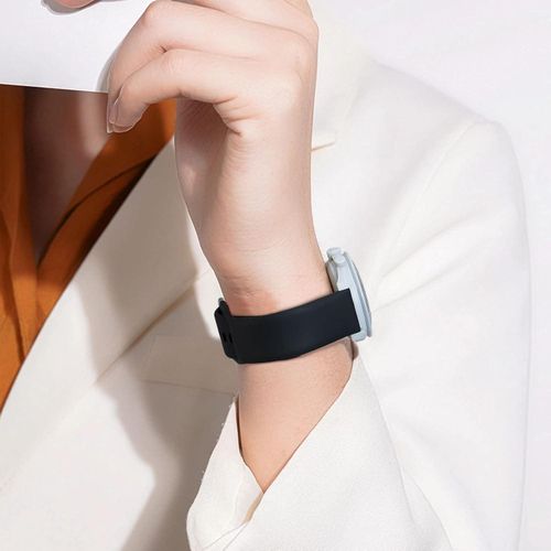 20mm strap compatible X Swatch Moonswatch Speedmaster, Elastic nylon/silicone quick release strap,