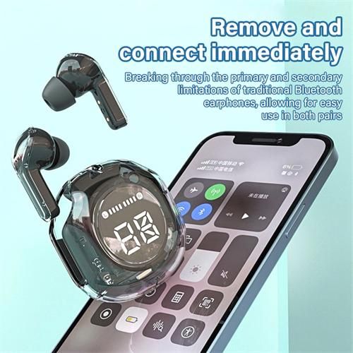 Transparent Lantern Air39 Ultrapods PRO TWS 5.3 Bluetooth Headset Wireless Headset LED Display Touch