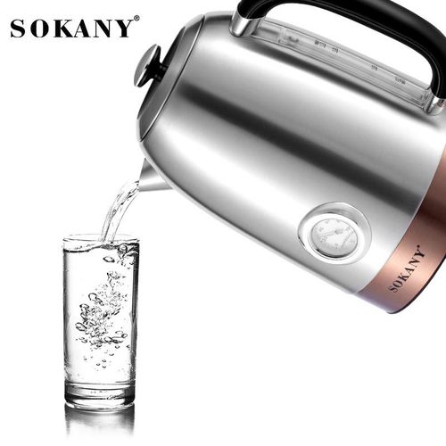 Sokany Electric Kettle For Boiling Water Fast With Temperature Level Indicator-Silver