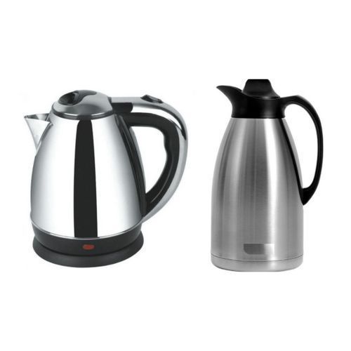Always Bundle of Flask & Electric Kettle 2Litres - Silver