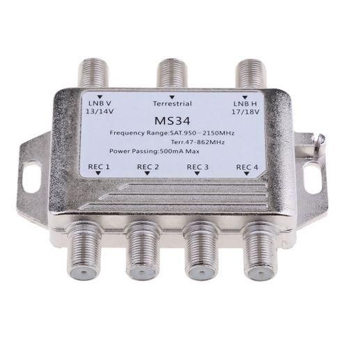 3X4 Multi Switch LNB  FTA 4 Output Combiner LNBF Dish MS34