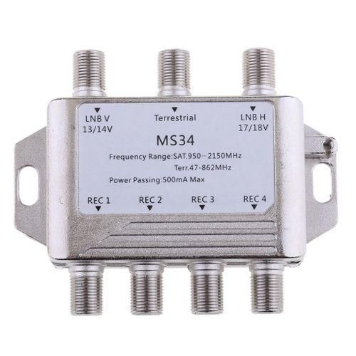 3X4 Multi Switch LNB  FTA 4 Output Combiner LNBF Dish MS34