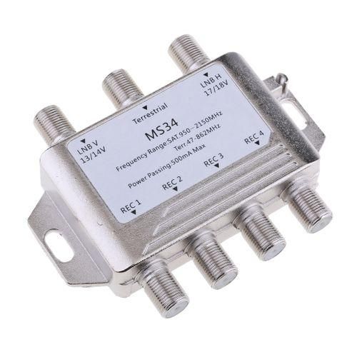 3X4 Multi Switch LNB  FTA 4 Output Combiner LNBF Dish MS34