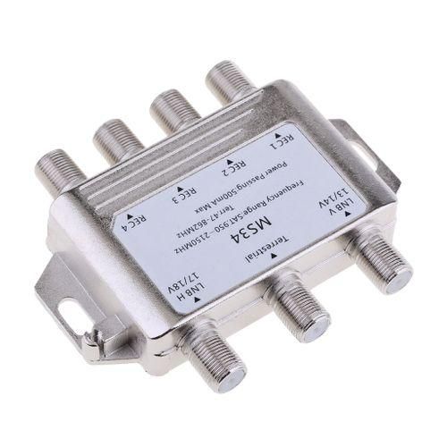 3X4 Multi Switch LNB  FTA 4 Output Combiner LNBF Dish MS34