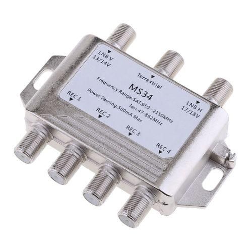 3X4 Multi Switch LNB  FTA 4 Output Combiner LNBF Dish MS34
