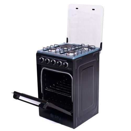 SPJ 3 Gas Burner With 1 Electric 50X50 Standing Gas Cooker - Black