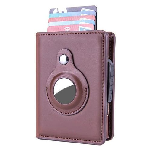 New For Airtag Men Holder Money Bags Anti-Lost Gps Protective Cover For Airtag Luxury Multifunctional Wallet