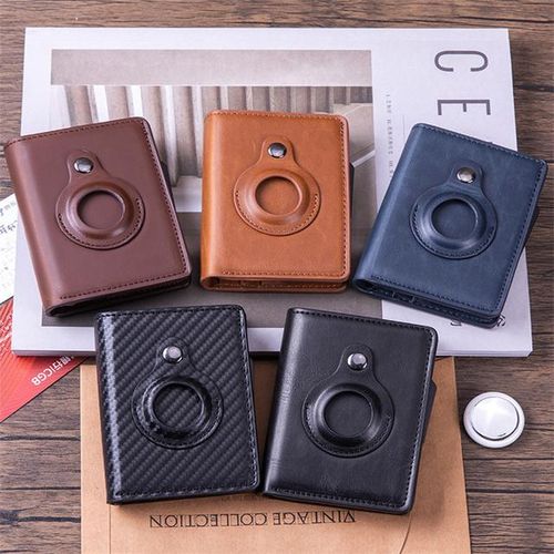New For Airtag Men Holder Money Bags Anti-Lost Gps Protective Cover For Airtag Luxury Multifunctional Wallet