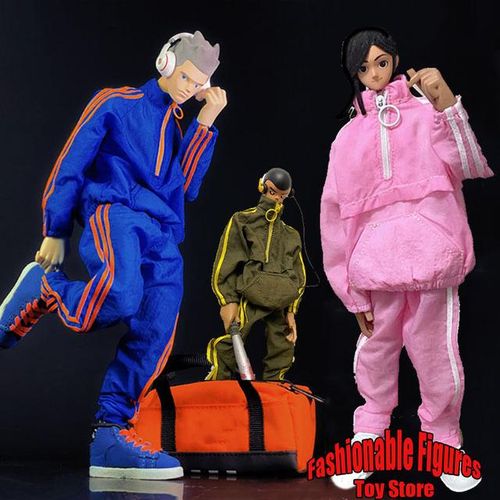 1/6 Men's Sports Sweater Sweatshirt Leisure Trousers Half Zip Pullover Tops Shorts Tracksuit For 12Inch Action Figure Model