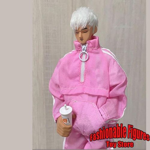 1/6 Men's Sports Sweater Sweatshirt Leisure Trousers Half Zip Pullover Tops Shorts Tracksuit For 12Inch Action Figure Model