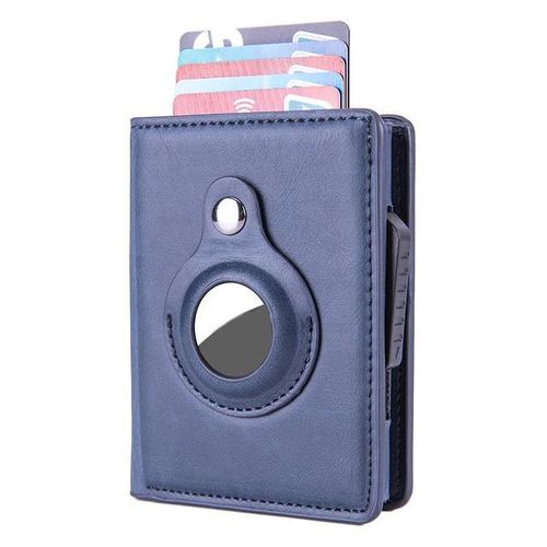 New For Airtag Men Holder Money Bags Anti-Lost Gps Protective Cover For Airtag Luxury Multifunctional Wallet