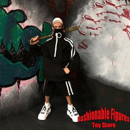 1/6 Men's Sports Sweater Sweatshirt Leisure Trousers Half Zip Pullover Tops Shorts Tracksuit For 12Inch Action Figure Model
