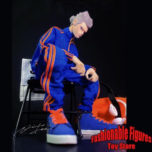 1/6 Men's Sports Sweater Sweatshirt Leisure Trousers Half Zip Pullover Tops Shorts Tracksuit For 12Inch Action Figure Model
