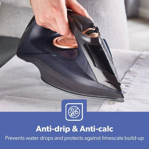 Geepas 2-in-1 Steam Iron, Adjustable Temperature Control,Dry & Wet Steam Iron , Ceramic Soleplate ,Dry,Steam/ Perfect for a busy family home.