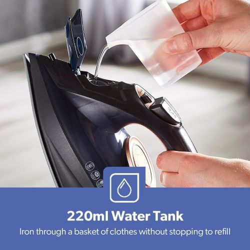 Geepas 2-in-1 Steam Iron, Adjustable Temperature Control,Dry & Wet Steam Iron , Ceramic Soleplate ,Dry,Steam/ Perfect for a busy family home.