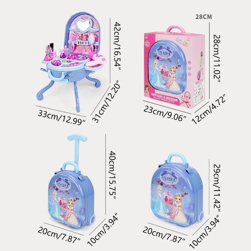 36Pcs Kids Makeup Kit for Girls Playing Make Up Set Toy for 3 4 5 6 7 8 9 10 Years Old Girls Pretend Dress-Up Beauty Set