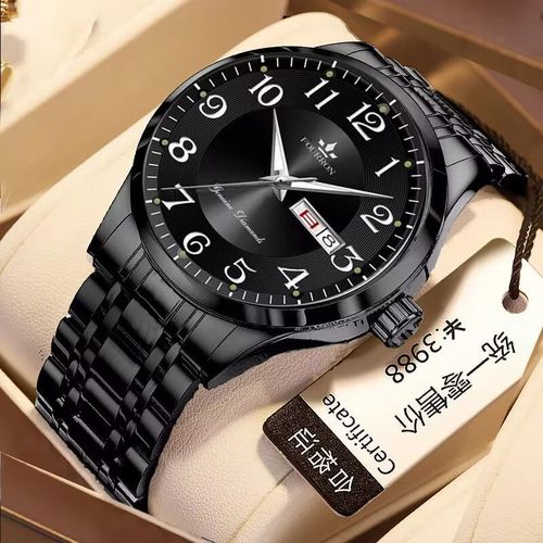 Switzerland 2024 new fully automatic mechanical waterproof precision steel strip double calendar