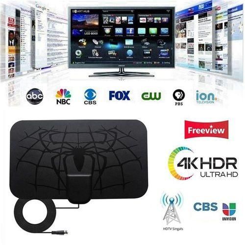 TV Antenna 4K 8K 25DB High Gain HD TV DTV Box Digital 2003000 Miles Booster Active