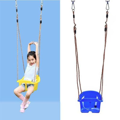 Rope Low Back Full Bucket Swing for Seat for Kids with Rope & Mounting Rings