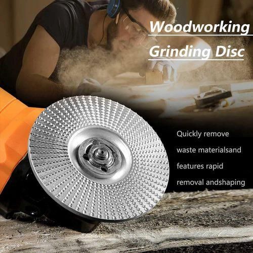 2 Pcs Angle Grinding Wheels, Woodworking Grinding Rasp Disc, Wood Sanding Disc for Angle Grinder 100mm Arc  100mm Flat