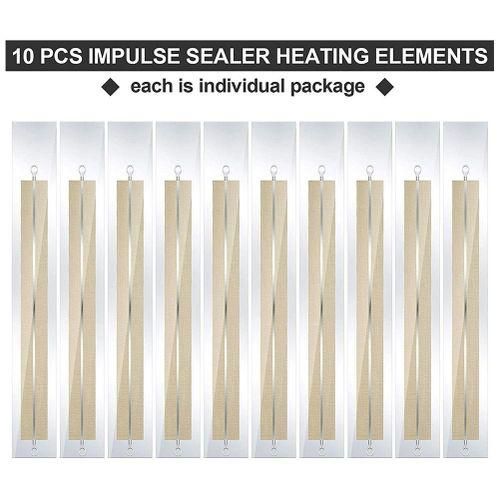 10 Pieces Impulse Sealer Replacement Parts Impulse Sealer Heating Elements Service Spare Repair Parts Kit for FS200