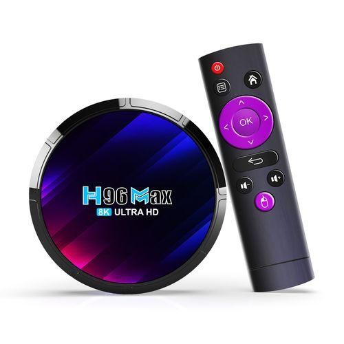 H96 Max 8K Ultra HD Smart TV Box Android 13.0 Media Player With Remote Control, 4GB64GBEU Plug