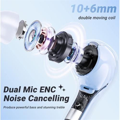 Air39 Wireless Earbuds LED Digital Display Bluetooth 5.3 Headphones Touch Control In-Ear Music Headphones for iPhone