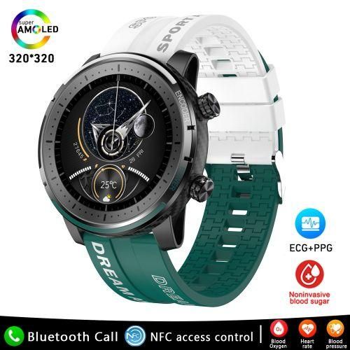 Non-invasive BLood Glucose Smart Watch ECG+PPG Thermometer Health Watch Call Dial Clock 2023 Blood Glucose Meter Smartwatch Men