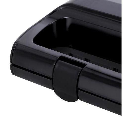 Geepas 4Pcs Brownie Maker, 4 Bites At A Time ,Non-Stick Cooking Plate , Safety Lock , Cool Touch Handles , Skid -Resistance Feet , Power On & Ready Indicator - Black