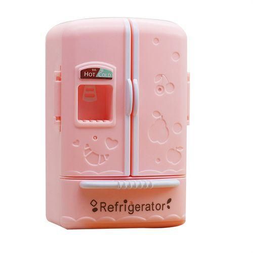 1:18 Mini Double Door Refrigerator Decoration, Pink