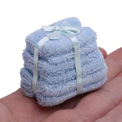 1:12 Miniature Towel Bath Towel Face Towel Set Model Bathroo