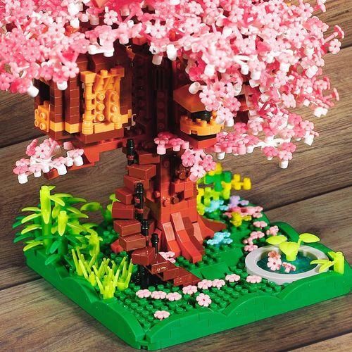 Sakura Tree House Building Blocks Compatible With Lego