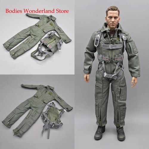 One-piece 1/6 Modern American Special Forces Jumpsuit Aviator Suit Combat Chest for 12 inches Solider Action Figure