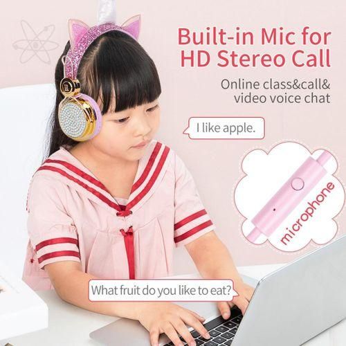 Headphones For Girls Children Teenagers Pink 2