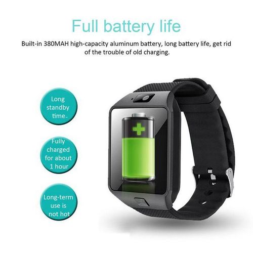 Black DZ09 Smart Fashion Watch for iOS Android
