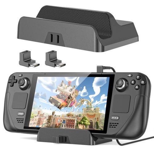Portable Stand Base for Steam Deck Display Stand for Steam Deck Handheld Gaming PC Playstand Switch Holder with Anti-Slip Pad