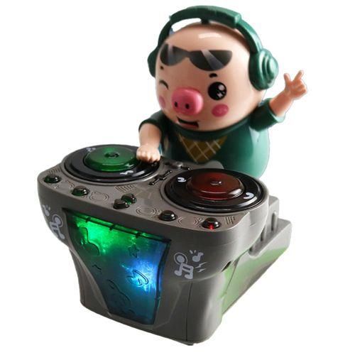 Children Toys DJ Rock Pig Electric Doll Toys Light Music Fun