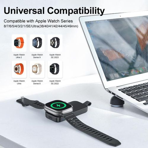 Portable Power Bank For Watch 9 8 7 6 5 4 3 Se Ultra Wireless Charger Magnetic Fast Charging Station