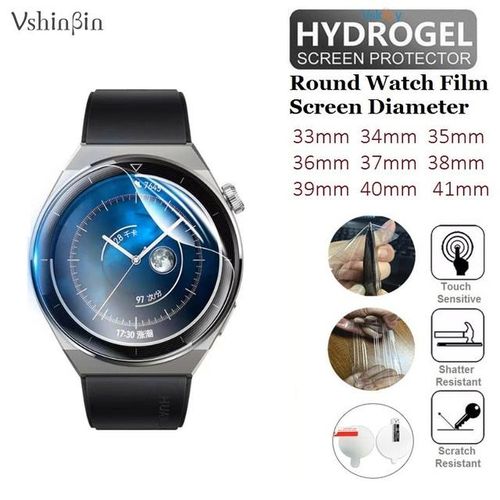 100pcs Soft Tpu Hydrogel Film For Smart Watch Diameter 35mm 34mm 36mm 37mm 38mm 33mm 39mm 40mm 32mm 33mm 41mm Screen Protector