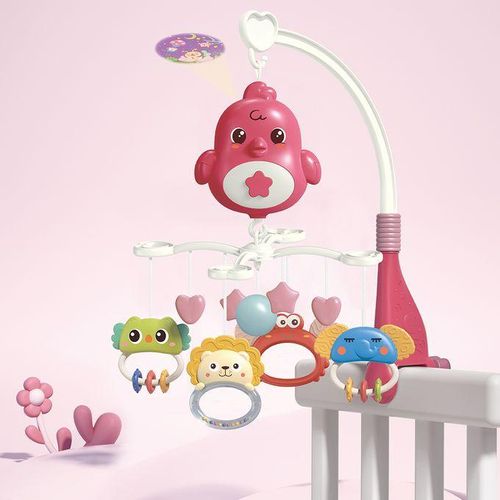 Cute Baby Crib Mobile With Music Star Projection Hanging